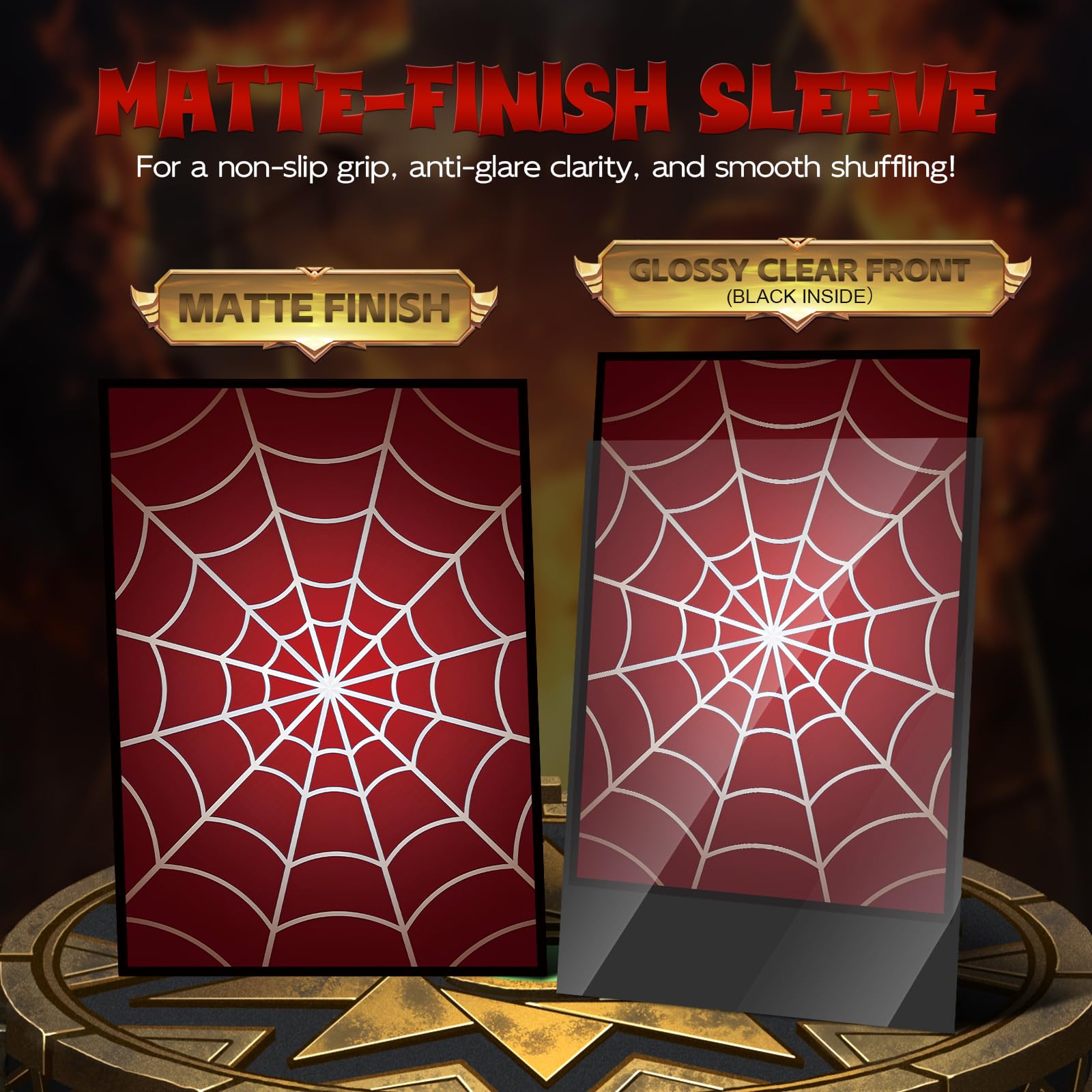 FUNinEDH MTG Card Sleeves - Spier Web - 100 CT EDH Commander Sleeves for Magic The Gathering