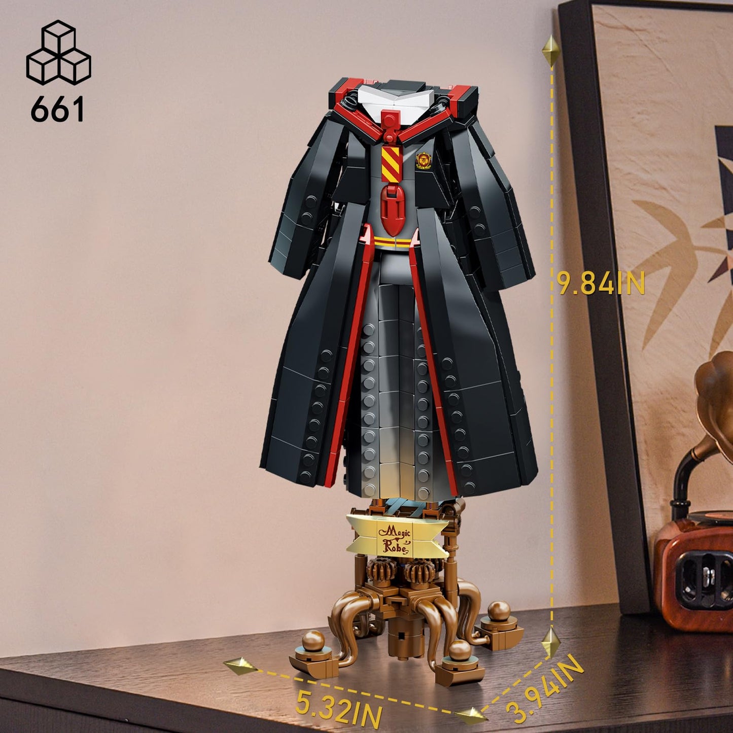 Vziimo Magic Robe Building Set, MOC Hary Robe Model Kit, Creative Home Office Decor Toy Gift for Teens Adults 14+ (661PCS)