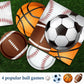 Sports Birthday Party Decorations-142Pcs Sports Theme Plates and Napkins Kit Basketball Football Baseball Soccer Tableware Serves 20 Guests