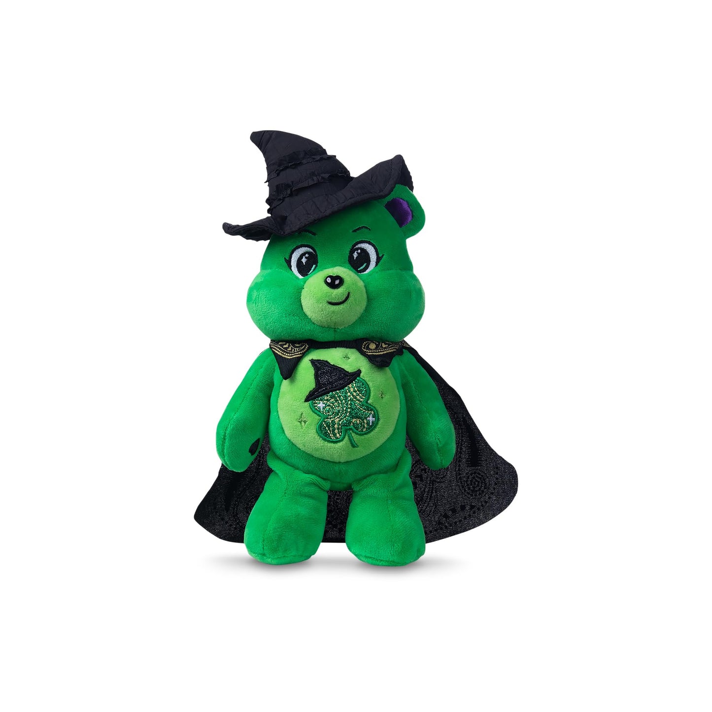 Basic Fun Care Bears x Wicked 22 cm Plush - Good Luck Bear ALS Elphaba - Soft Collectible Plush from the Care Bears x Wicked Collection