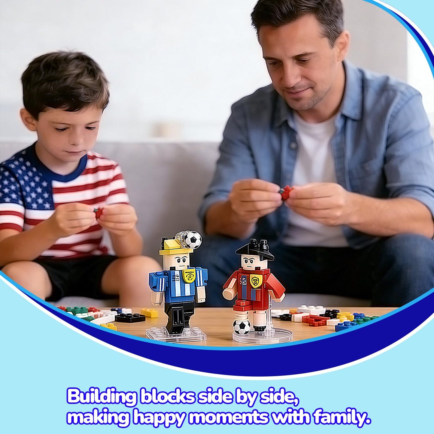 UAYUAY ?24 in 1 Toys Box? Soccer Building Block Set Soccer Gifts for Boys Girls 4-6-8-12 Years Old Birthday Gift Soccer Toys Stuff Kids Goodie Bags