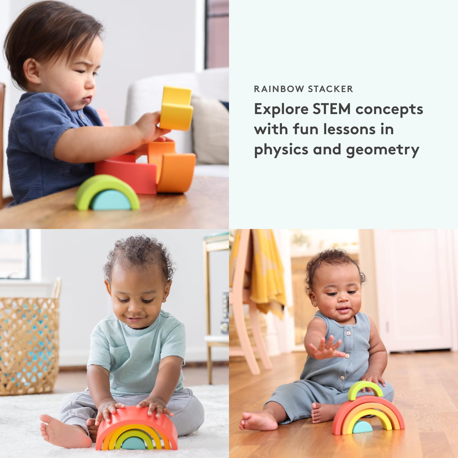 Lovevery, Rainbow Stacker, Montessori Baby, Perfect for Your Baby Starting at 20 Months+