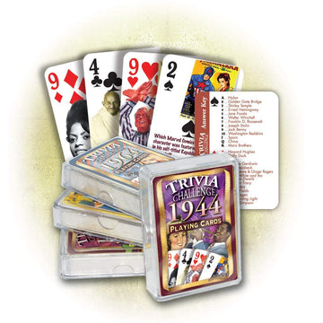 Flickback 1944 Trivia Playing Cards Birthday/Anniversary Cards