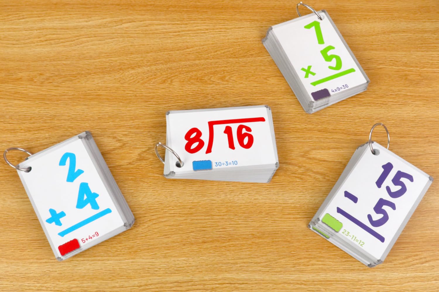 Regal Games Math Flash Cards for Multiplication, Division, Addition and Subtraction - 1st, 2nd, 3rd Grade Math & More - Flash Cards w/ 4 Binder Rings