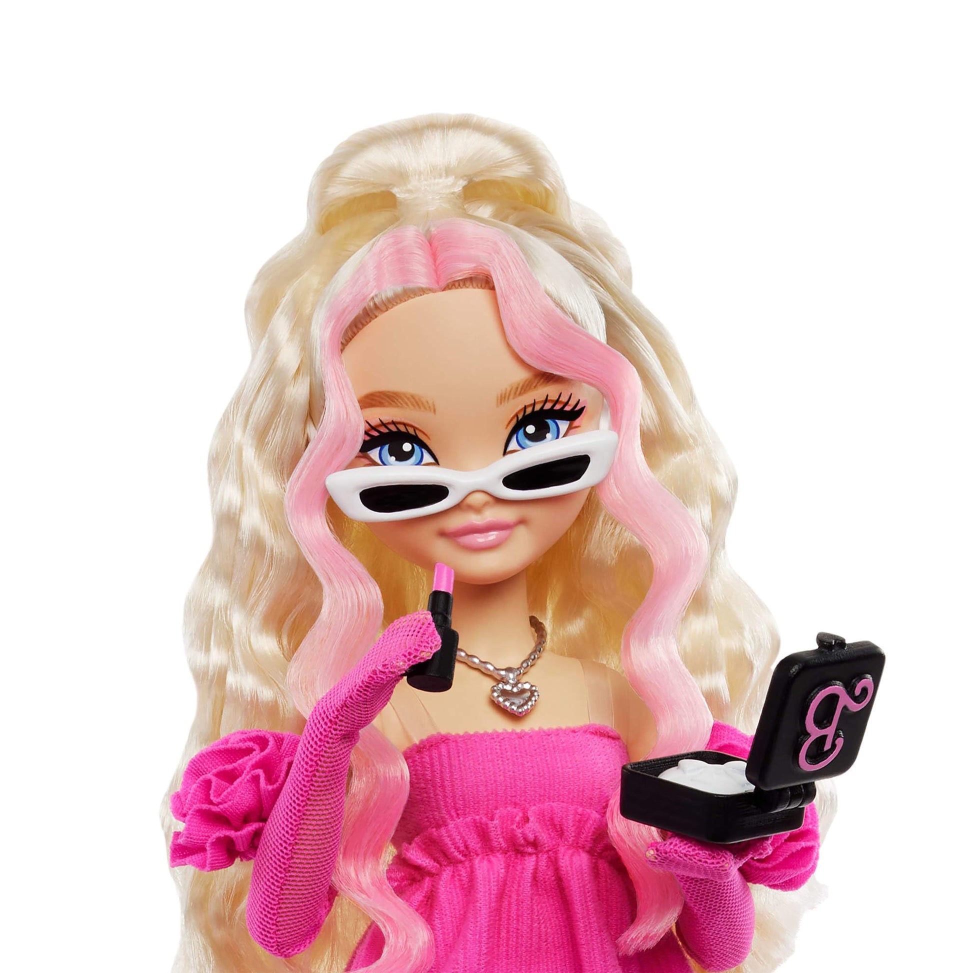 Barbie Dream Besties Playset, Barbie “Malibu” Posable Fashion Doll with Wavy Blonde Hair, 11 Makeup & Hair-Themed Accessories