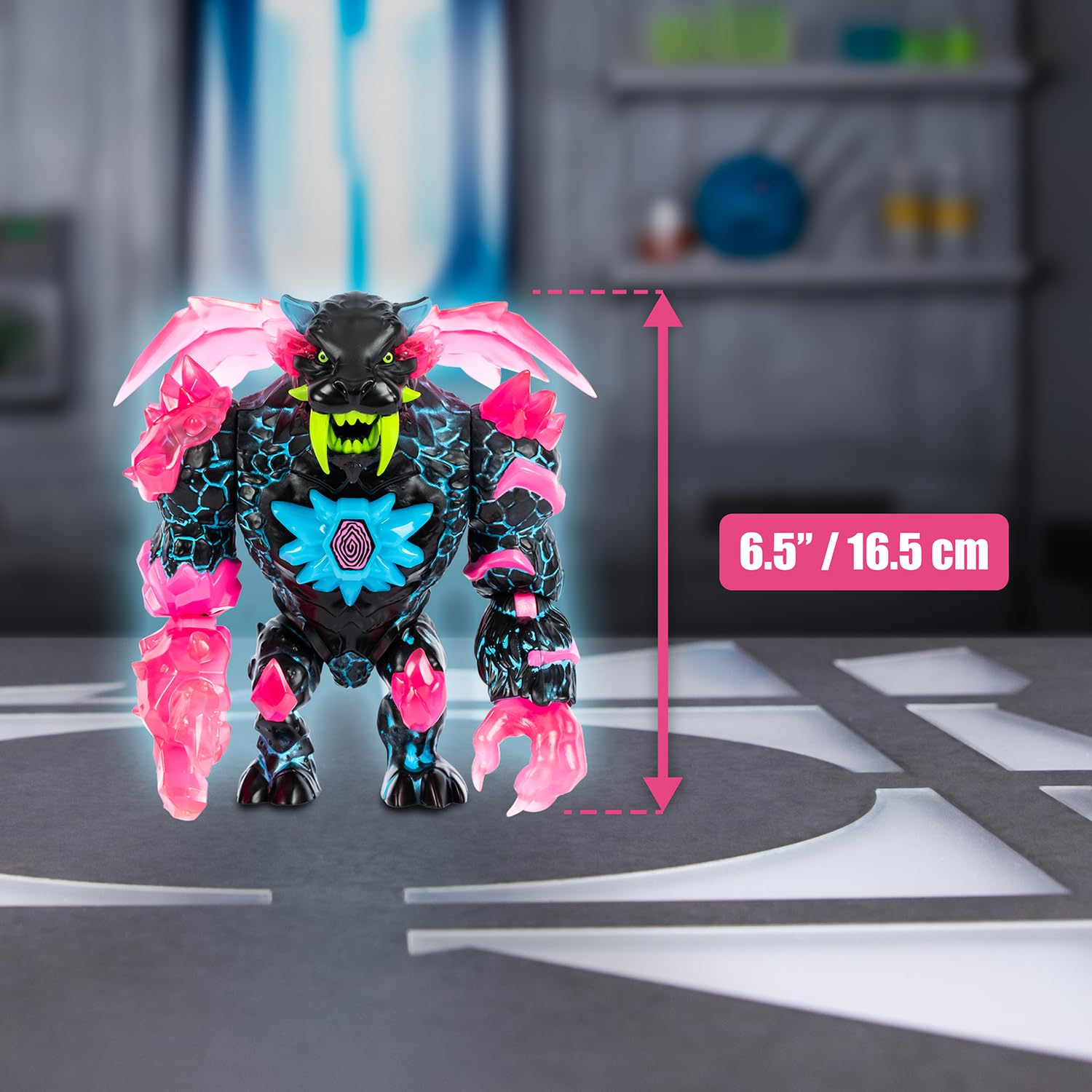 MrBeast Lab Apex Beast Neon Panther Collector Figure, Standing at 6.5 Inches/16.5cm Tall, with Extreme Detailing, Premium Packaging, 13 Points
