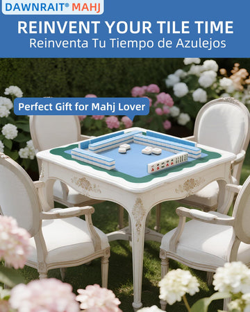 Scalloped Mahjong Mat No Creases with Rolling Bag: Anti-Slip & Noise Reduce Solid American Mah Jongg Tablecloth - 33" Square 2mm Neoprene Board Game
