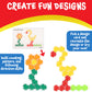 Popular Plaything Pattern Blocks Puzzle Building Educational Toy Stem Gift for Kids 2-6 92 Pieces & Carrying Case - Hexie-Snaps