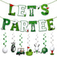 Golf Birthday Decorations - Golf Birthday Banner and 6 Hanging Swirls