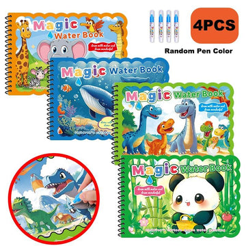Baiyigs Water Coloring Book for Toddlers 3-5, Water Painting Drawing Book for Educational Learning Kits Gifts, Best Birthday Gifts