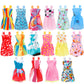 JANYUN Total 114pcs -16 Pack Doll Clothes Party Gown Outfits Set for Doll+ 98pcs Girl Dolls Dresses Accessories Shoes Bags Necklace Mirror Hanger