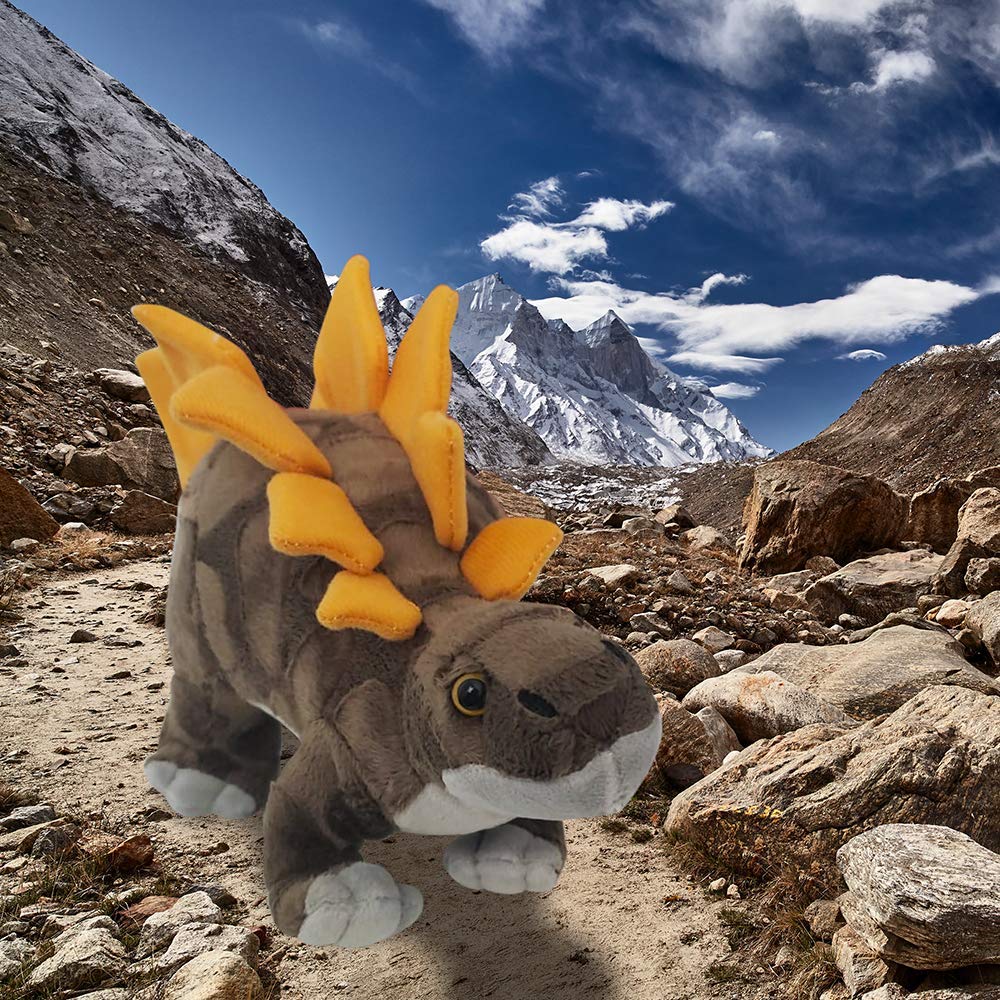 ArtCreativity 14 Inch Cozy Stegosaurus Plush Dinosaur Toy - Soft and Cuddly Stuffed Animal for Kids - Cute Nursery Decor - Carnival Prize - Best Gift