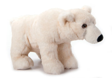 The Petting Zoo Polar Bear Stuffed Animal Plushie, Gifts for Kids, Earth Keeperz Wildlife Animals, Zoologee White Polar Bear Plush Toy, 14 inches