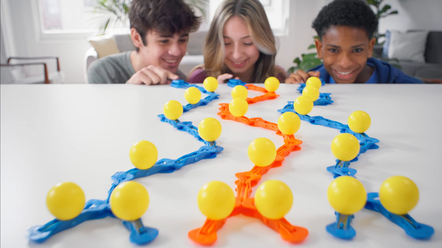 Zip Linx ZipLinx Jumping Domino Action - Triple Tower Blast | Chain Reaction Game - Create Unlimited Designs | Includes 40, 6 Hi-Fly Balls, 3