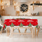 Gatherfun Christmas Table Decorations Christmas Tree Disposable Tablecloth Waterproof Plastic Rectangular Table Cover for Merry Christmas Party
