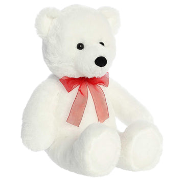 Aurora® Cuddly Bear Stuffed Animal - Cozy Comfort - Endless Snuggles - White 16 Inches