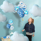 YuBoBo 42PCS Foil Cloud Balloons And Latex Balloon Baby Shower Decorations For Girl And Boy, Happy Birthday Balloon,Romantic Anniversary Decorations