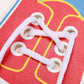 Calsgkspray 2Pcs Red Shoes Learning Toy Kits,Learn to Tie Your Own for Kids Practical Learning Toys for Young Children Training Board Kids Toddler