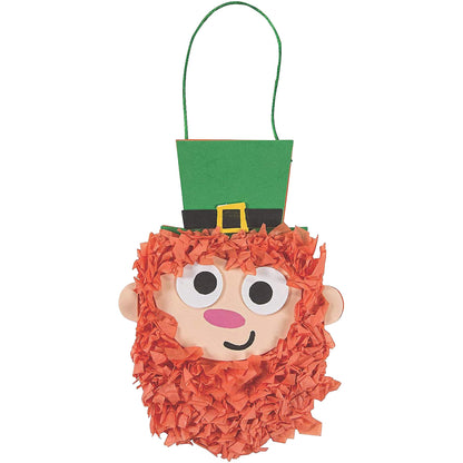 Leprechaun Crinkle Tissue Sign Craft Kit - Makes 12 - St. Patrick's Day Crafts for Kids and Fun Home Activities