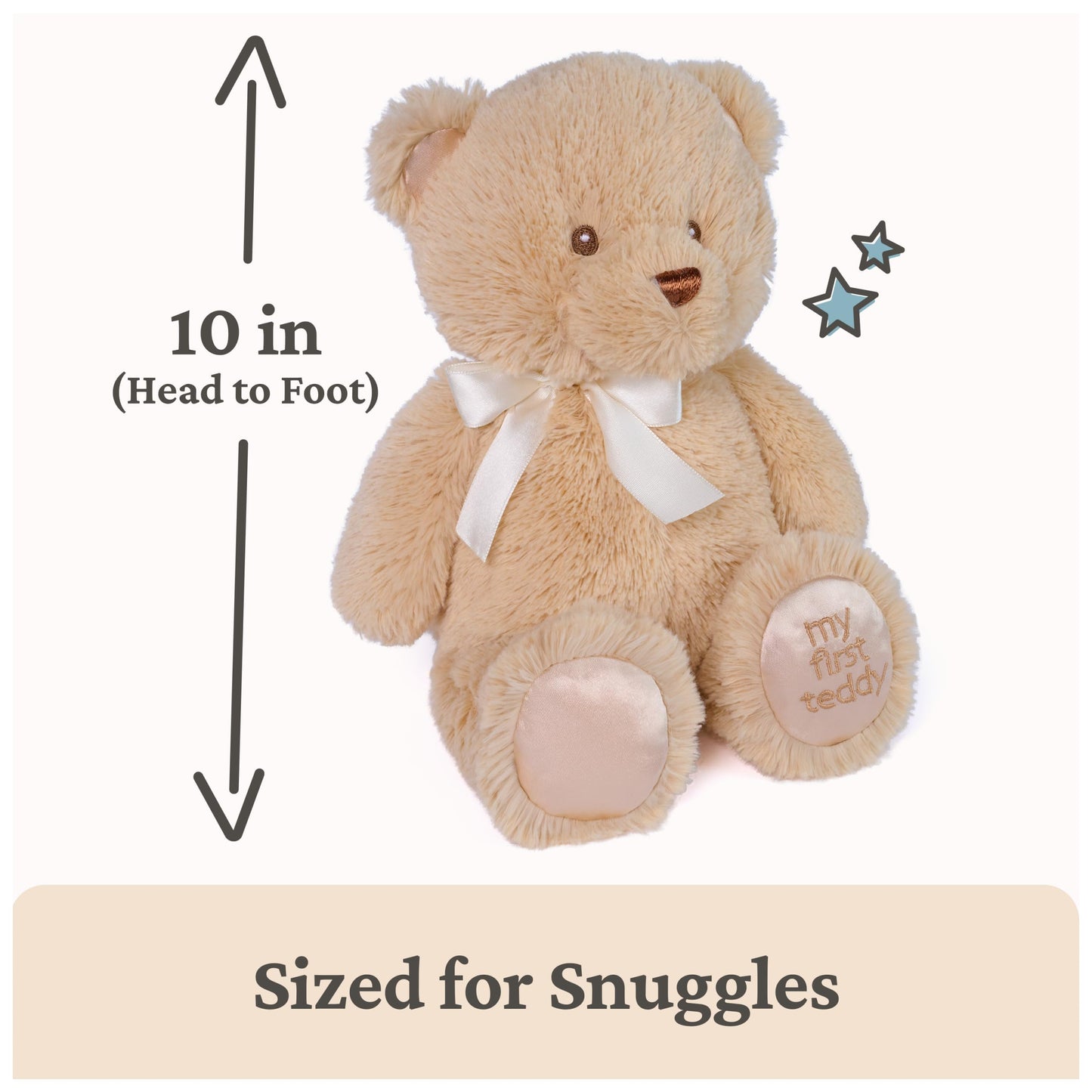 GUND My First Teddy Bear 10-Inch Tan Stuffed Animal for Ages 0+