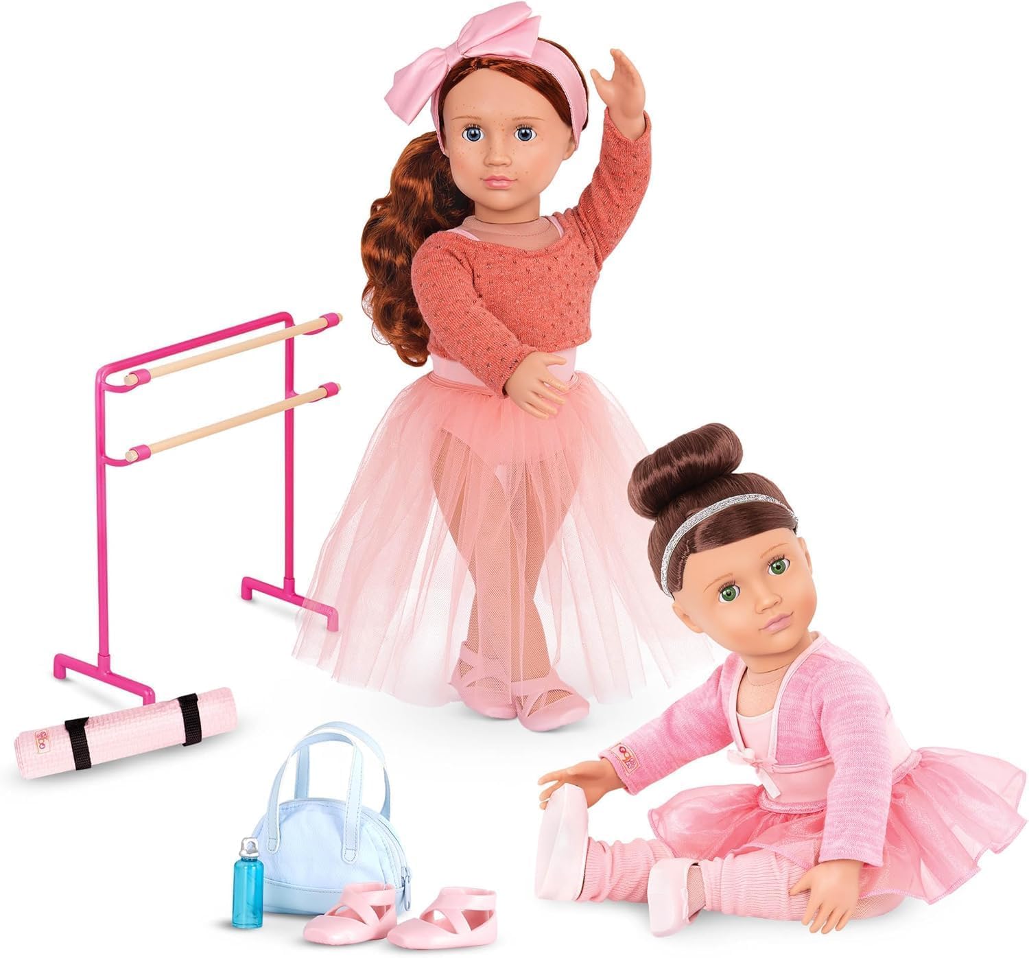 Our Generation - 18-inch Ballerina Doll - Red Hair & Blue Eyes - Ballet Outfit & Hair Bow - Pretend Play - Toys for Kids Ages 3 and Up - Aubrie