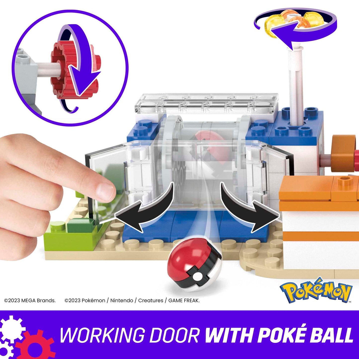 MEGA Pokemon Action Figure Building Toys, Forest Pokemon Center with 648 Pieces, 4 Poseable Characters, Gift Idea for Kids