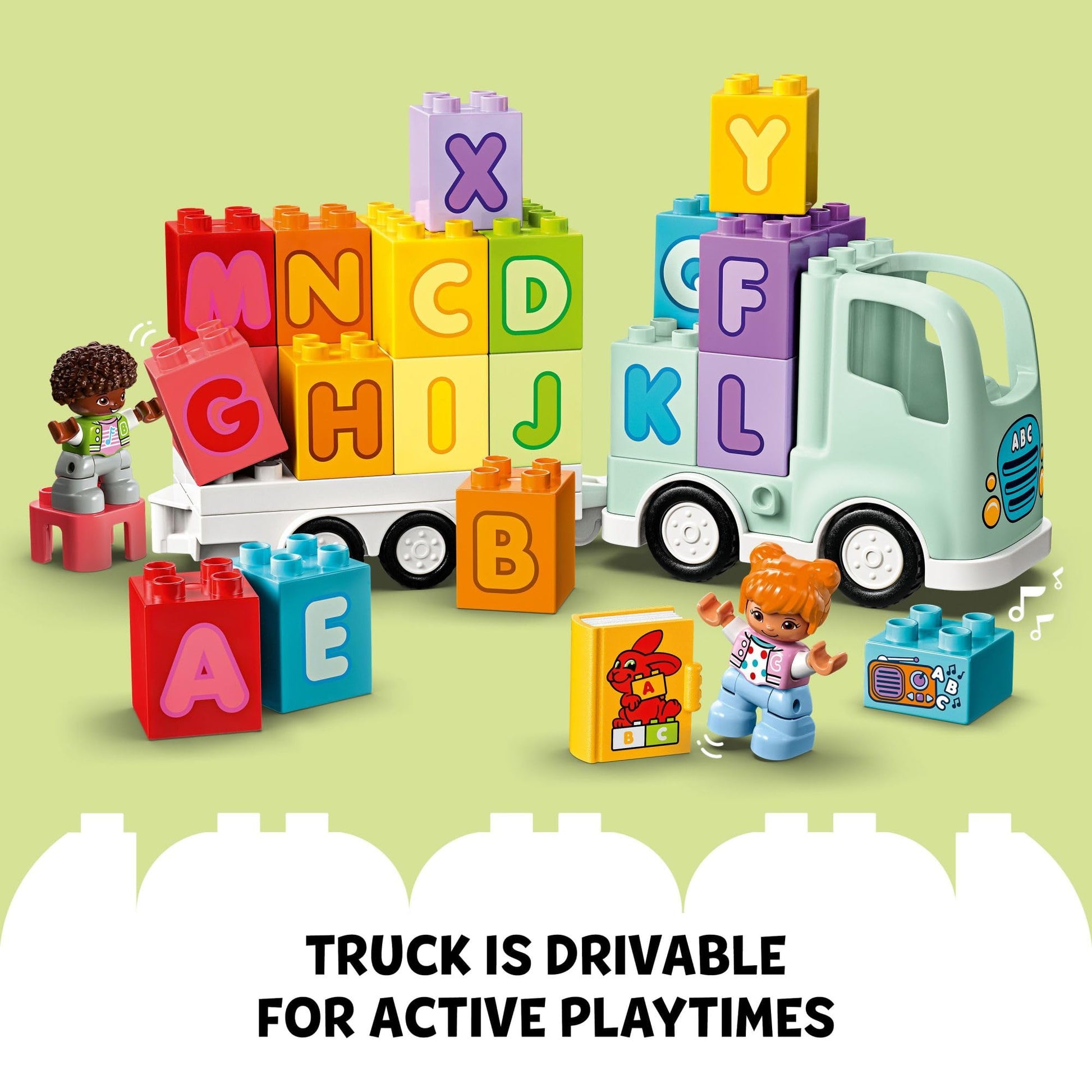 LEGO DUPLO Town Alphabet Truck Toy - Toddler Learning & Educational Toys for Preschool, Ages 2+ - Alphabet Blocks for Boys & Girls - Baby Gift Ideas