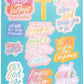 WORLD TRAVELER Eccolo Thimblepress Bible Blessings Sticker Book. 28 Pages of Inspirational and Prayer Themed Stickers