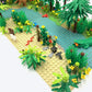General Jim's Tropical Rainforest Modular Building Block Bricks Set Complete with Trees Plants, Animals and Rocks Botanical Building Blocks for Hours
