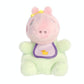 Aurora® Playful Peppa Pig™ Baby Evie with Bib Palm Pals™ Stuffed Animal - Officially Licensed Toys for All Fans - Perfect for Birthdays, Adults