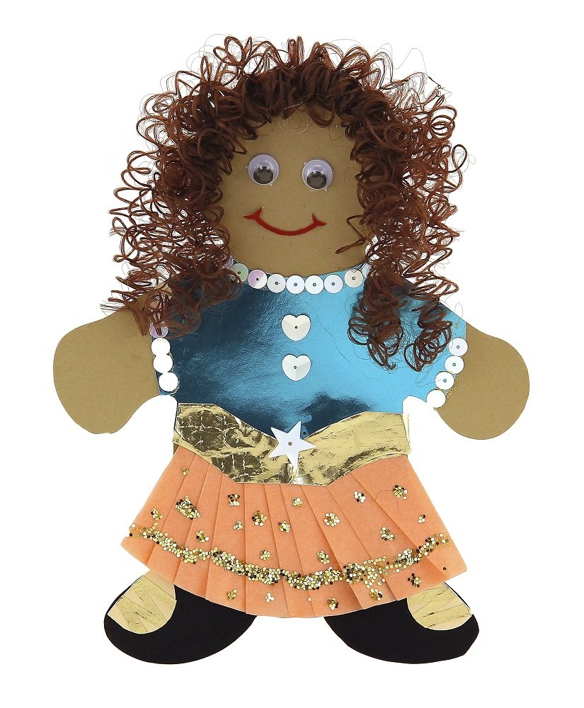 Hygloss 2 oz Curly Doll Hair for Crafts Assorted- Premium Synthetic Hair for Doll Making, Puppets, and Arts & Crafts Projects - Easy Application