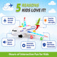 Toysery Airbus A380 Bump and Go Airplane Toy, Lights & Sounds, Ages 3-12