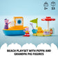 LEGO DUPLO Peppa Pig Boat Trip Bath Toy, Building Block Learning Set for Preschool Kids with 2 Peppa Pig Figures Included, Water Toy Gift Idea