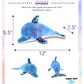 DolliBu Space Sequin Plush - Reversible Dolphin Stuffed Animal, Space-Themed Cute Stuffed Animal for Room Decor - 12 Inches