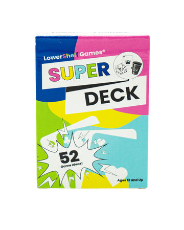 LowerShelf Games Super Deck, 52 Family Card Games with QR Code Tutorials, Interactive Playing Cards, Ages 13+