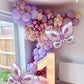 Butterfly Balloon Arch Kit - 142pcs Pastel Pink & Purple Balloons with Butterfly Stickers & Large Foil Balloons for Girl's Baby Shower, Wedding