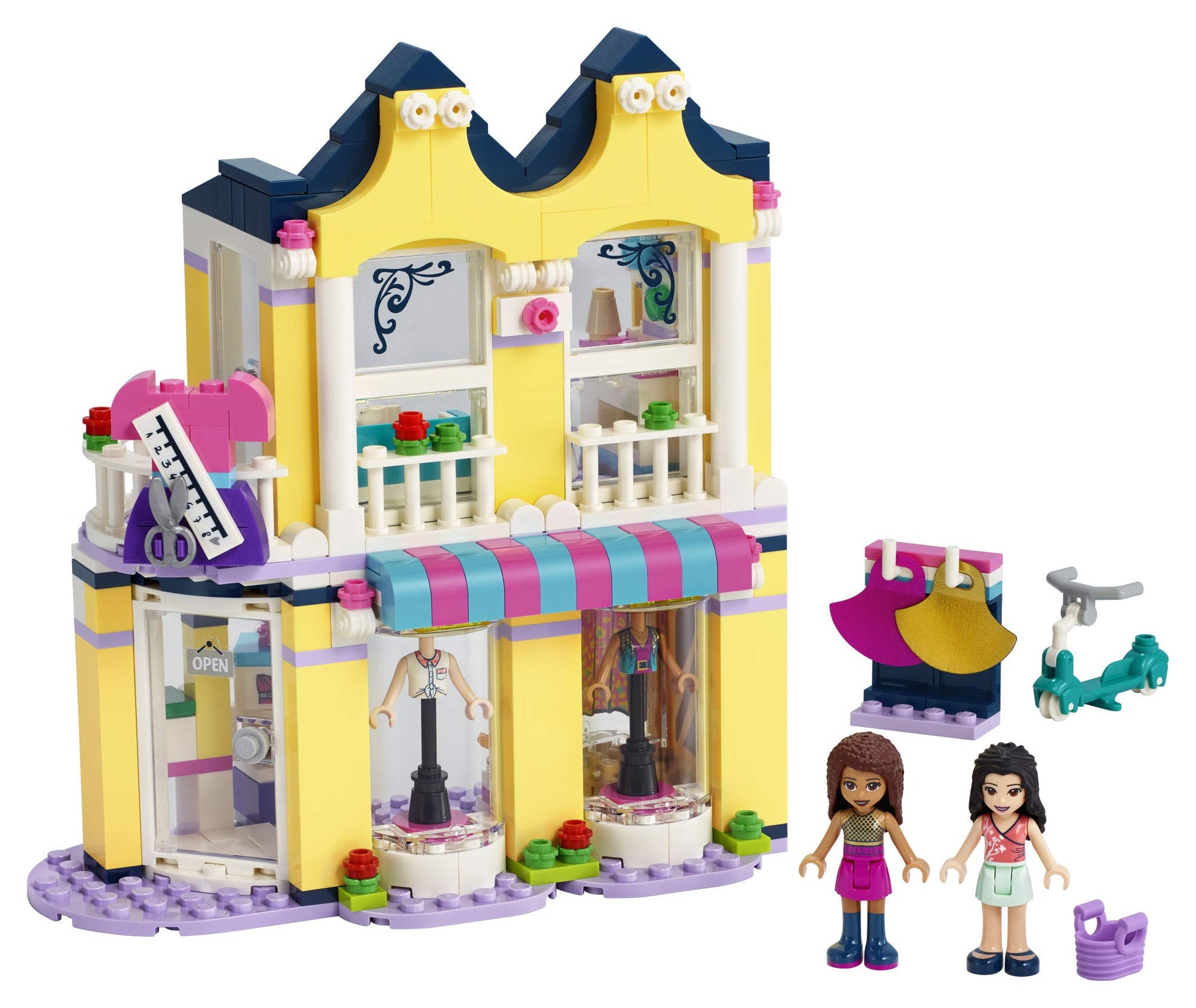 LEGO Friends Emma’s Fashion Shop 41427, Includes Friends Emma and Andrea Buildable Mini-Doll Figures and a Range of Fashion Accessories to Inspire