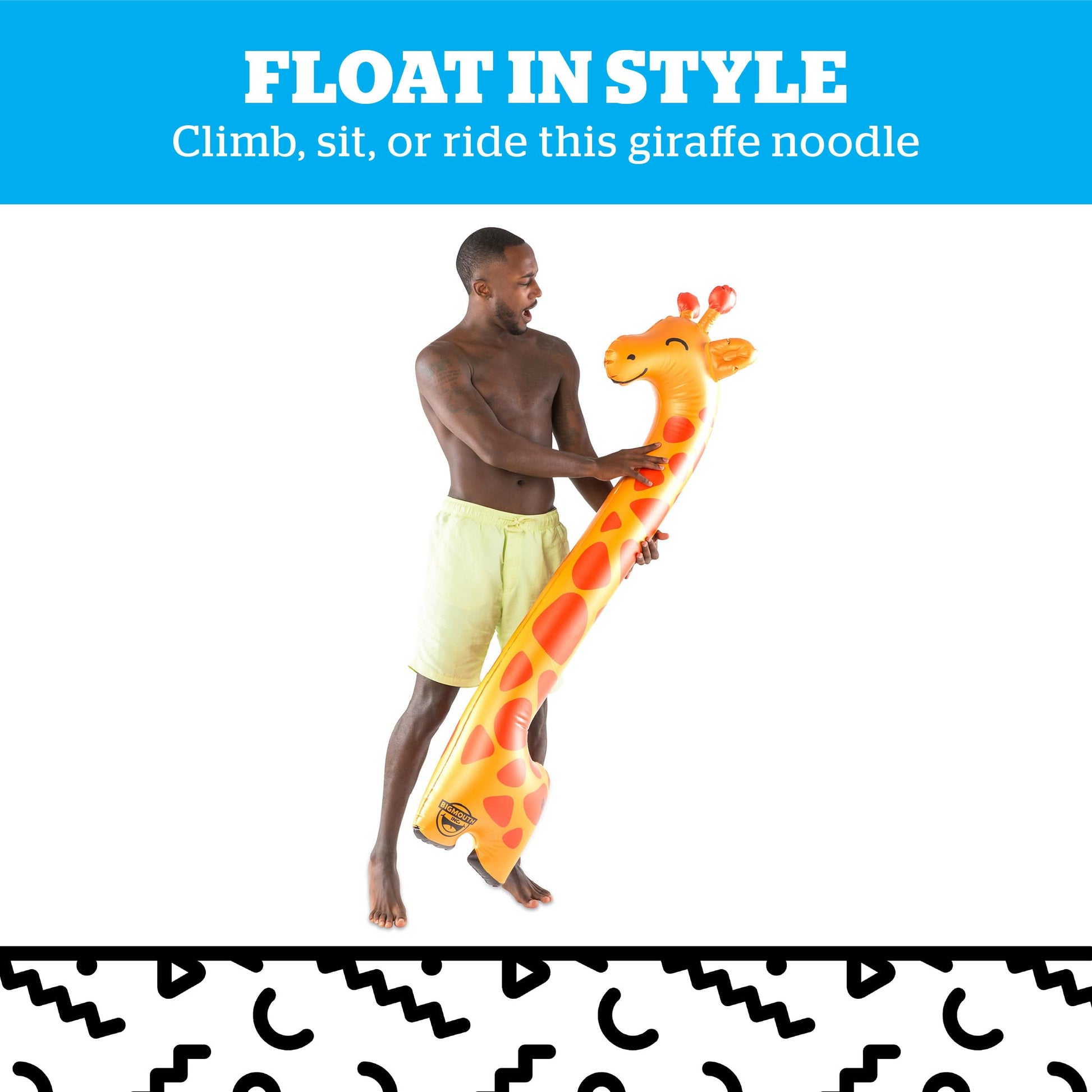 Inflatable Giraffe Noodle, Funny Pool Noodle Floats for Kids & Adults, Ridiculous Pool Party Decor