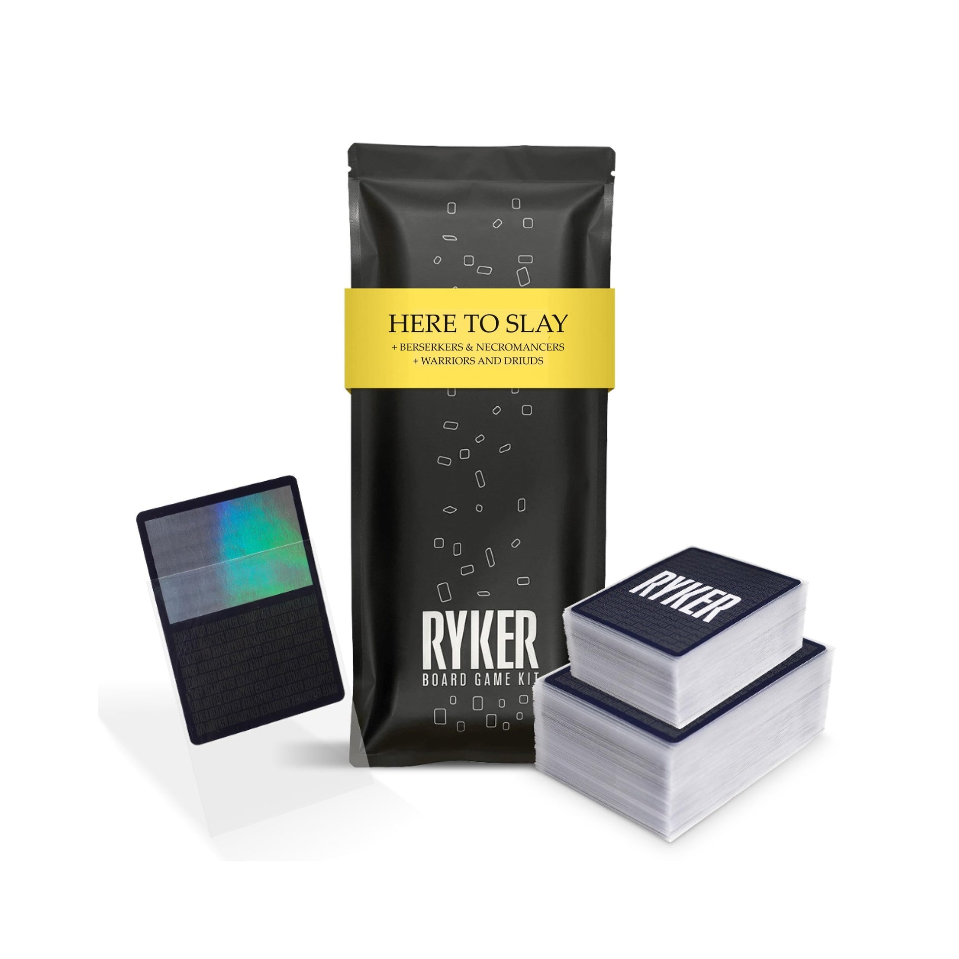 Ryker | Compatible with Here to Slay: 2 Expansions Bundle Card Sleeve Kit | (Clear) Card Sleeves Top loaders for Cards | Standard Size | Tarot Size