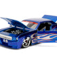 Jada Bigtime Muscle 1:24 1965 Ford Mustang Die-Cast Car, Toys for Kids and Adults(Blue/Silver Flames)