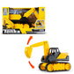 Basic Fun Tonka Mini Steel Classics Excavator - Steel Construction, Movable Grappling Basket, Riding Caterpillars, Classic Yellow Design - Perfect