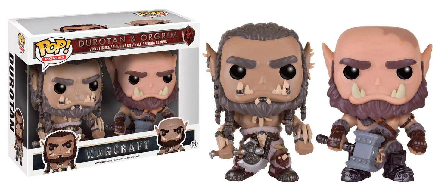 Funko - World of Warcraft Movie Figure - 2 Pack Durotan & Ogrim Exclu Pop 10cm - 0849803093150