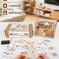 DIY Dollhouse Miniature House Kit 1:20 Scale Kictchen with LED Light, Tiny House Building Kit 3D Wooden Puzzle Crafts for Adults Home Decor Gift