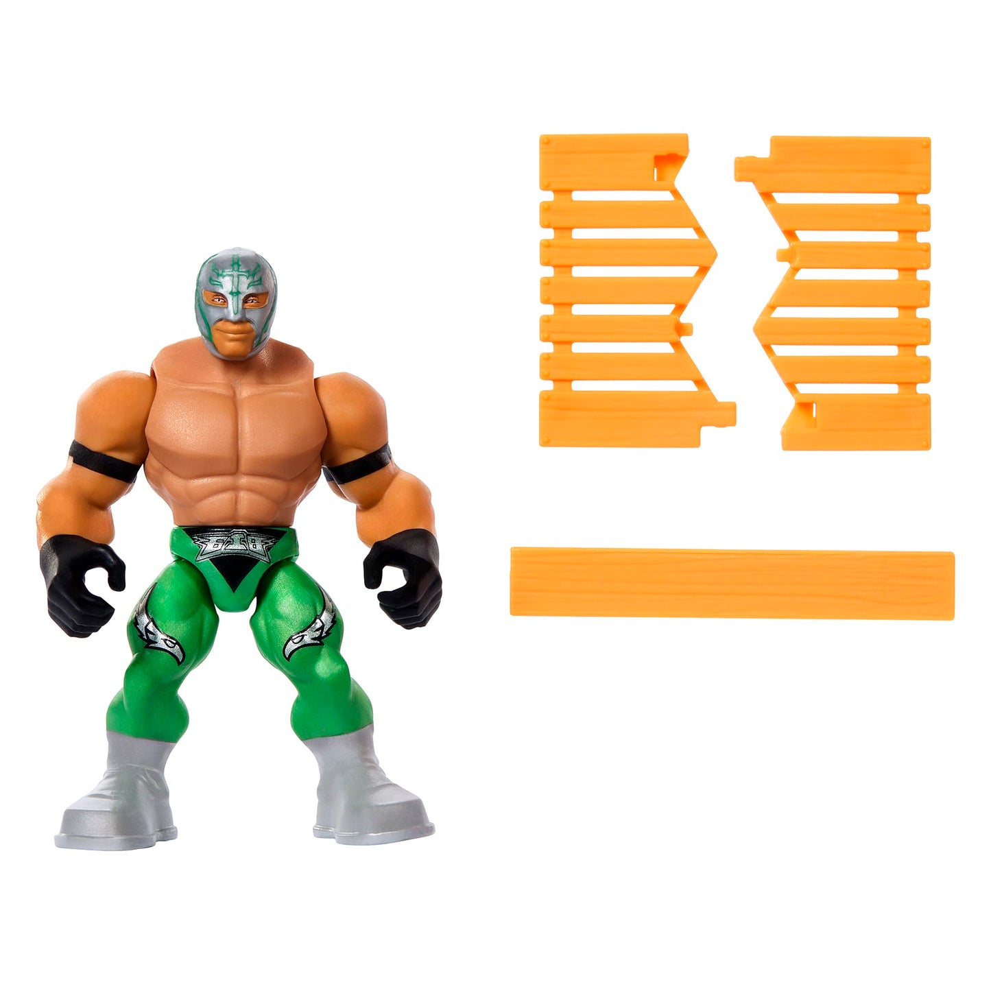 WWE Rey Mysterio (Green) Knuckle Crunchers 6 Toy Wrestling Action Figure