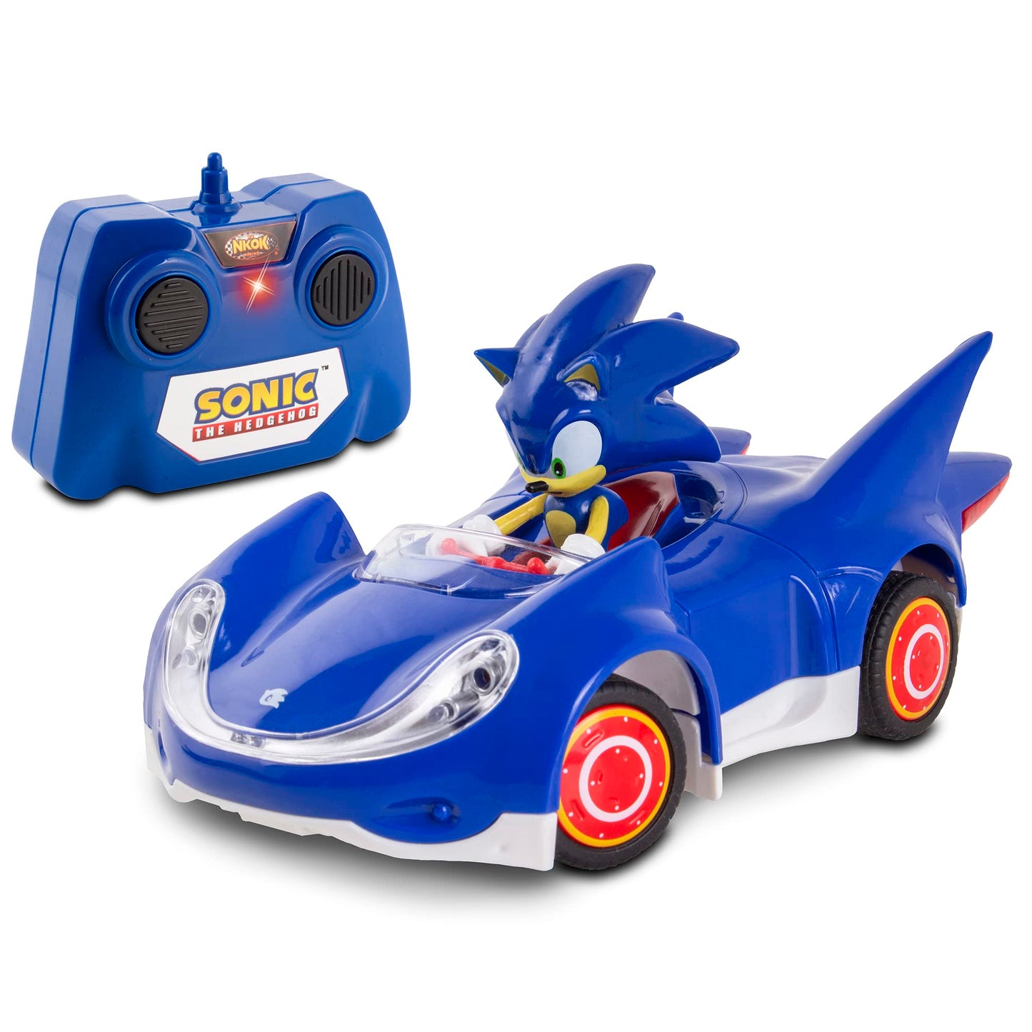 NKOK Sonic & Sega All-Stars Racing RC Car 1:28 Scale 2.4GHz, Ages 6+