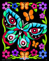 Stuff2Color Butterfly Fun Fuzzy Velvet Coloring Poster - All Ages Coloring for Kids, Toddlers, Teens, and Adults (Great for Arts and Crafts Coloring