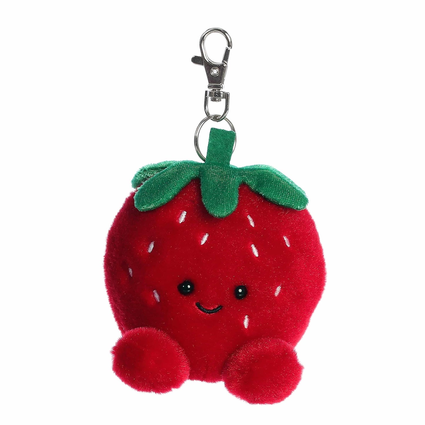 Aurora® Adorable Palm Pals™ Juicy Strawberry™ Clip-On- Fun Collectible Plush for Kids and Adult Collectors - Perfect for Backpacks and Birthday Gifts