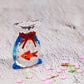Miniature Glass Goldfish, Tiny Goldfish in a Bag, Dollhouse Glass Red Fish Figurine, for Aquarium Fish Ornament, Dollhouse Miniature DIY, Seaworld