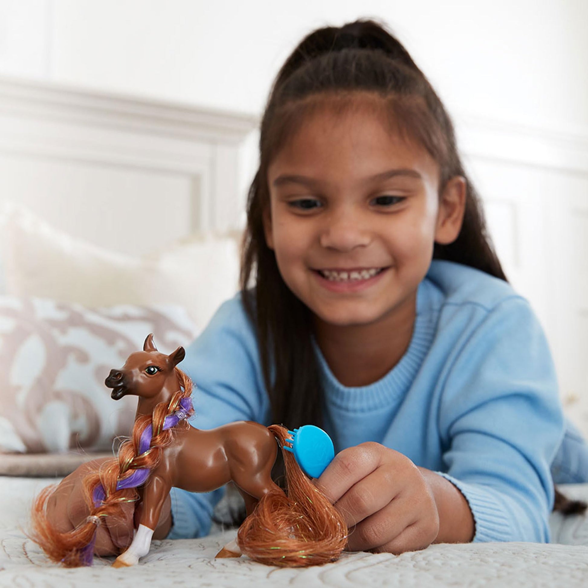 Breyer Horses Mane Beauty Li'l Beauties | Penny - Horse | Brushable Mane and Tail | 4.25" L x 3.25" H | Model #B-MB-10377