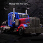QCCX Car Robot Toys, Deformation Toy Cars, Action Figure with Two Extra Interchangeable Head - Part of Alloy